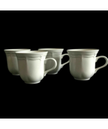Mikasa Set of 4 White Coffee Tea Cups Mugs FRENCH COUNTRYSIDE F 9000 Japan - $54.14 CAD