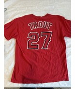 Los Angeles Angels Mike Trout #27 Majestic  Cool Base T-Shirt Men’s Size... - $308.19 MXN