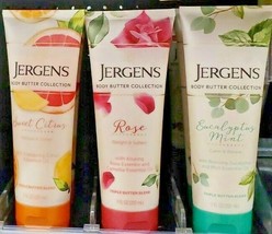 3 Pack Jergens Body Butter Collection Sweet Citrus,Rose &amp; Eucalyptus Mint - £35.09 GBP