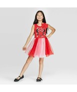 Girls&#39; Disney Minnie Mouse Valentine&#39;s Day Sleeveless Dress - Red L - £14.54 GBP