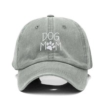 2023 New Vintage Washed Cotton DoG  MOM Embroidery Baseball Cap For Men Women Da - £85.62 GBP