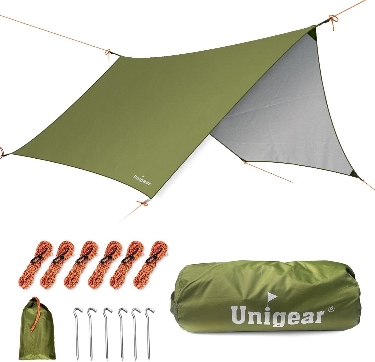 Unigear Hammock Rain Fly Camping Tarp, 15X14 Ft. By 12 Ft. By 10, Travel... - $71.92