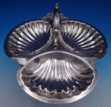 Grande Baroque by Wallace Silverplate Candy Dish 3-Shell 11 1/2&quot; (#7827) - $124.25 CAD
