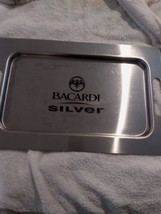 Bacardi Silver barware tray metal 11&quot;x17&quot;  - £5.81 GBP