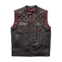 Men&#39;s Motorcycle Cowhide Leather Vest MCJ Apparel Sinister by FirstMFG - £188.78 GBP