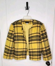 Size 16 Item-Eyes Clueless Cher Yellow Tartan Plaid Open Blazer Jacket M... - $18.70