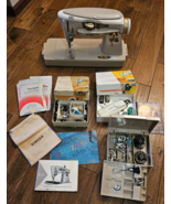 Vtg Singer 500 Sewing Machine Slant O Matic With Pedal, and Extras (See Video) - $285.11