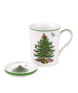 Spode Christmas Tree Mug And Coaster Cup Set NEW - $19.17