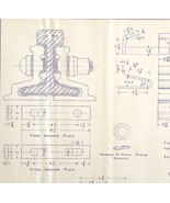 1946 Railroad Bangor Aroostook Continuous Insulated Joint Blueprint H19 ... - $2,274.03 MXN