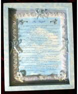 POEM &#39;THE ANGEL&#39; for Baby Boy Shadowbox Frame 15&quot; x 12&quot;  Baby Gift Nurse... - £56.08 GBP