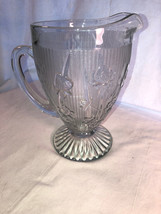 Crystal Iris And Herringbone Pitcher Depression Glass Mint - £19.65 GBP