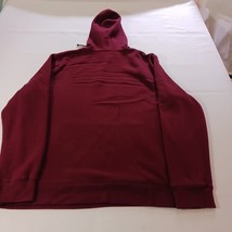 Tek Gear Men’s Red Cotton Blend Fleece Drawstring Pullover Hoodie Sweatshirt L image 2