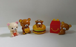 New HK McDonald SAN-X Rilakkuma Korilakkuma Kiiroitori Mini Figures 4 pc Set - $28.00