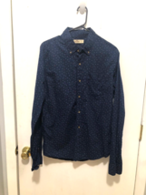 Hollister Mens Large Button Down Triangle Print Long Sleeve Shirt - £5.44 GBP