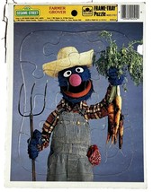 1983 - Sesame Street Farmer Grover Frame Tray Puzzle  Vintage Collectibl... - £9.58 GBP