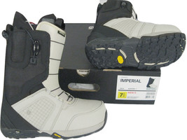 NEW $300 Burton Imperial Mens Snowboard Boots!  7 Light Gray &amp; Black - $179.99
