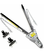 5000lbs Adjustable Universal Tow Bar + 2x Safety Chains+ 2&#39;&#39; Ball Hitch ... - £87.45 GBP