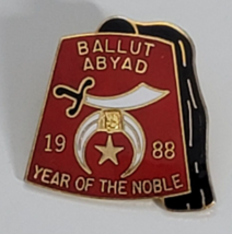 1988 Ballut Abyad Fez New Mexico Masonic Shriners Yr Noble Vintage Lapel... - $9.99