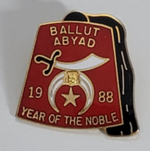 1988 Ballut Abyad Fez New Mexico Masonic Shriners Yr Noble Vintage Lapel... - £7.95 GBP