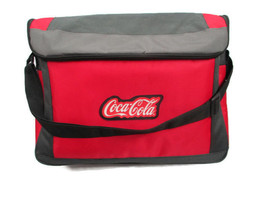 Coca-Cola Shoulder Tote Cooler Bag Gray &amp; Red w/ Rubber Patch - BRAND NEW - £15.68 GBP