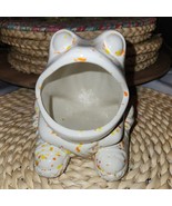 Vintage Ceramic Frog Planter Sponge Holder With Speckled Orange &amp; Yellow... - $355.42 MXN