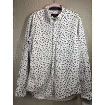 Zara Man Mens Slim Fit Floral Long Sleeve Button Down Shirt Size Large - $372.25 MXN