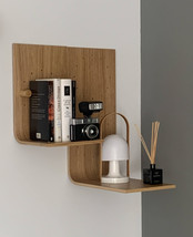 Curved shelves J, wall wooden shelves, modular shelf, wall shelving system  - £141.64 GBP+