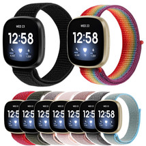 For Fitbit Versa 4 3 Sense Woven Canvas Nylon Strap Sport Wristband Watch Band - £5.41 GBP+