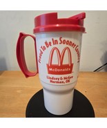 Vintage McDonald&#39;s Oklahoma Sooners Norman Plastic Travel Mug Collectible - $39.55