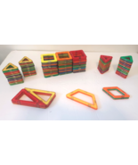 Lot of 99 Magformers Tiles Magnetic Shapes Building Toys Square Triangle... - $564.90 MXN