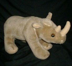 13" Vintage 1978 R Dakin Baby Grey Rhino Stuffed Animal Plush Toy Rhinoceros - $23.75