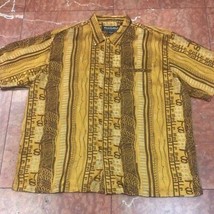 Men&#39;s Pelle Pelle Golden Gold Button Down Shirt NWT - £73.61 GBP