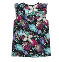 NEW JCrew Factory Women’s Floral Sleeveless Ruffle Blouse Size 8 NWT - £23.64 GBP