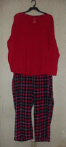 Nwt Womens Sonoma Intimates Red Knit W/ Plaid Fleece Pajama Set Size 3X - £26.12 GBP