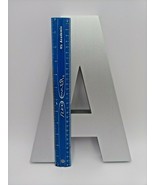 New 12&quot;X 1&quot; thick Heavy Cast aluminum brushed finish Helvetica &quot;A&quot; w/ te... - €44,53 EUR