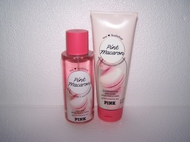 Victoria&#39;s Secret PINK Pink Macaron 2 Piece Set- Body Mist &amp; Lotion - £20.53 GBP
