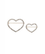 Rhinestone Heart Brooch - $22.75