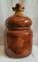 Good Earth Pottery Richie Watts Large Canister With Frog Finial Signed 2003 - £51.56 GBP