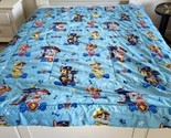Paw Patrol Comforter Blue Reversible Twin Size Some Damage Read - $19.49
