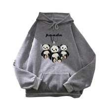 Hoodies Kawaii  Printed Pullover Tops Ladies Warm Long Sleeve Hooded Sweater Bas - £54.21 GBP