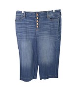 A.N.A High Rise Wide Leg Crop Jeans Buttonfly Womens Size 20w Trousers W... - $60.43 CAD