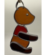 Vintage Stained Glass Teddy Bear Tiffany Style Suncatcher Handmade Amber... - $259.03 MXN