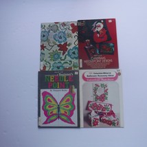 Vintage Needlepoint Pattern booklets Lot of 4 The Joy of Creative Needle... - $9.49