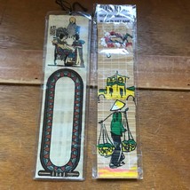 Lot of 2 Made in Egypt Vietnam Hand Painted Rice Paper Bamboo Bookmarks ... - £6.80 GBP