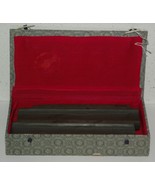 Vintage 8&quot; green bamboo shape artist ink well tray with storage box ~O - $13.72 CAD