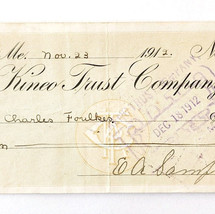 1912 Kineo Trust Company Bank Check E.A. Sampson Dover Maine Signed 1021... - £15.79 GBP