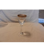 Mikasa Crystal Cordial Glass Empire Pattern Gold Trim #57621 - $21.38