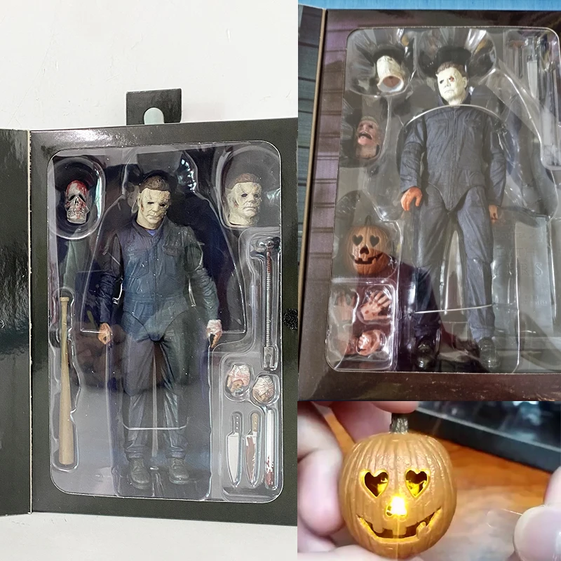 NECA Michael Myers Figure Halloween UltimateToy With LED Doll Christmas - £33.18 GBP+