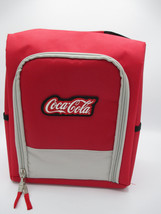Coca Cola Cooler Bag Soft Sided Insulated Bottle Shaped Zipper Pulls - £11.30 GBP