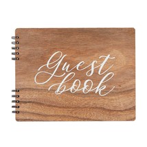Personalized Rustic Wedding Guest Book (11.25 X 8.75 In) - £27.32 GBP